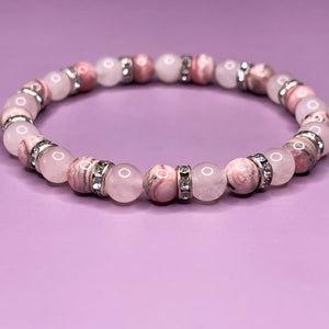 Self Love - Rose Quartz & Rhodochrosite 6mm Bead Bracelet