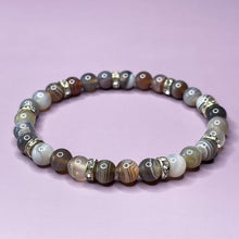 Load image into Gallery viewer, Harmony &amp; Balance - Botswana Agate 6mm Bead Bracelet
