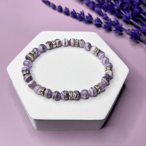 Dream Amethyst 6mm Bead Bracelet