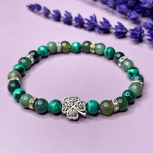 Load image into Gallery viewer, Luck &amp; Prosperity - Malachite &amp; Moss Agate 6mm Bead Bracelet
