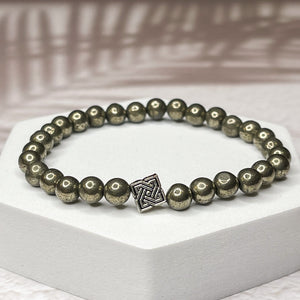 Luck & Wealth - Iron Pyrite 6mm Bead Bracelet