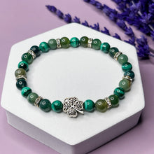 Load image into Gallery viewer, Luck &amp; Prosperity - Malachite &amp; Moss Agate 6mm Bead Bracelet
