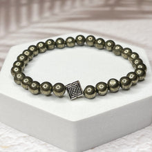 Load image into Gallery viewer, Luck &amp; Wealth - Iron Pyrite 6mm Bead Bracelet
