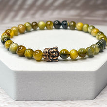 Load image into Gallery viewer, Golden Buddha - Golden Blue Tiger&#39;s Eye 6mm Bead Bracelet
