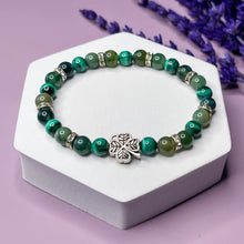 Load image into Gallery viewer, Luck &amp; Prosperity - Malachite &amp; Moss Agate 6mm Bead Bracelet
