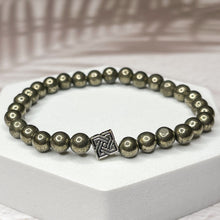 Load image into Gallery viewer, Luck &amp; Wealth - Iron Pyrite 6mm Bead Bracelet
