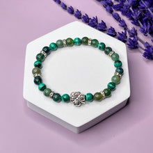 Load image into Gallery viewer, Luck &amp; Prosperity - Malachite &amp; Moss Agate 6mm Bead Bracelet
