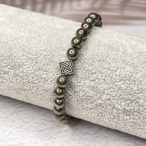 Luck & Wealth - Iron Pyrite 6mm Bead Bracelet