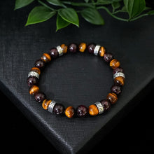 Load image into Gallery viewer, Passionate Energy - Garnet &amp; Tiger Eye 8mm Bead Bracelet
