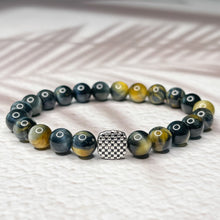 Load image into Gallery viewer, Golden Strength - Golden Blue Tiger Eye 8mm Bead Bracelet
