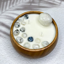 Load image into Gallery viewer, Moon Magic - Moonstone Infused Wood Soy Candle
