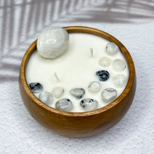 Moon Magic - Moonstone Infused Wood Soy Candle