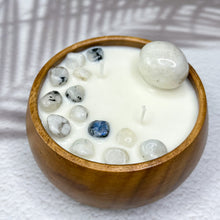 Load image into Gallery viewer, Moon Magic - Moonstone Infused Wood Soy Candle
