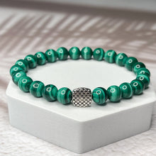 Load image into Gallery viewer, Abundant Transformation - AAAA Grade Malachite 8mm Bead Bracelet
