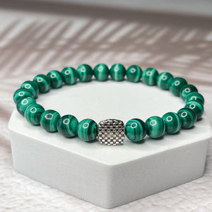 Abundant Transformation - AAAA Grade Malachite 8mm Bead Bracelet