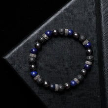 Load image into Gallery viewer, Focused Harmony - Lapis Lazuli, Hematite, Lava Stone 8mm Bead Bracelet
