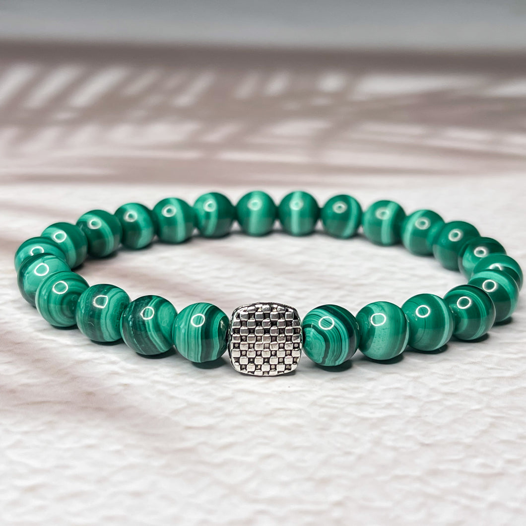 Abundant Transformation - AAAA Grade Malachite 8mm Bead Bracelet