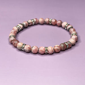 Rhodochrosite 6mm Bead Bracelet