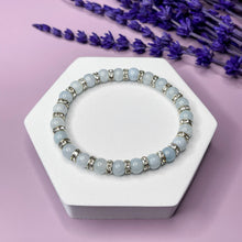 Load image into Gallery viewer, Soothing Courage - Aquamarine 6mm Bead Bracelet
