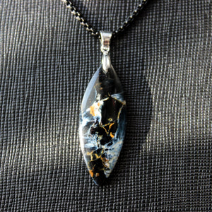 Natural Rare 18 Ct. Pietersite Stone Necklace