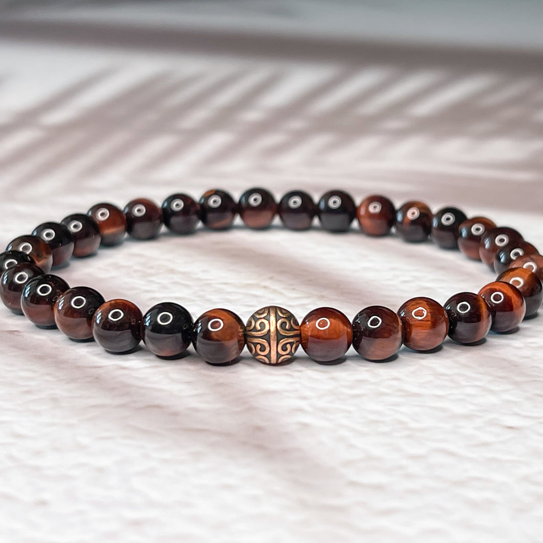 Passion & Motivation - Red Tiger Eye 6mm Bead Bracelet