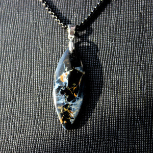 Natural Rare 18 Ct. Pietersite Stone Necklace