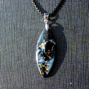 Natural Rare 18 Ct. Pietersite Stone Necklace