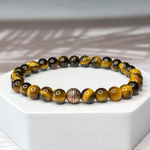 Load image into Gallery viewer, Lucky Shield - Tiger Eye 6mm Bead Bracelet
