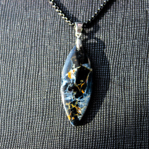 Natural Rare 18 Ct. Pietersite Stone Necklace