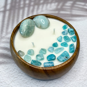 Soothing Balance - Amazonite Infused Soy Wax Candle