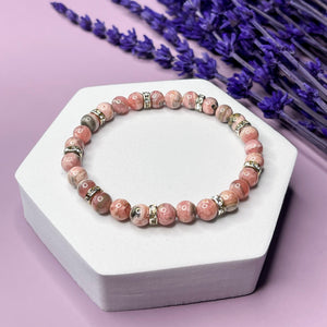 Rhodochrosite 6mm Bead Bracelet