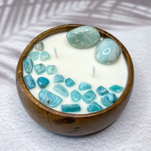 Soothing Balance - Amazonite Infused Soy Wax Candle