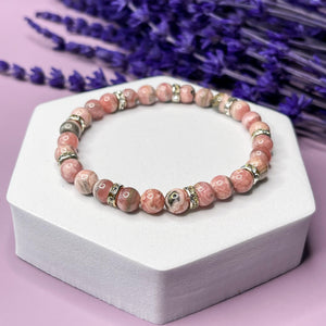 Rhodochrosite 6mm Bead Bracelet