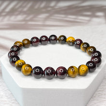 Load image into Gallery viewer, Inspiring Willpower - Garnet &amp; Tiger Eye 8 mm
