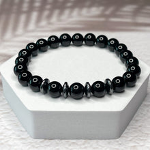 Load image into Gallery viewer, Masculine Energy -  Onyx &amp; Hematite 8mm Bead Bracelet
