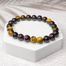 Load image into Gallery viewer, Inspiring Willpower - Garnet &amp; Tiger Eye 8 mm
