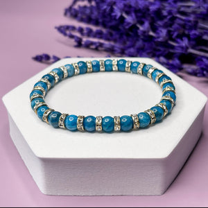 Apatite 6mm Bead Bracelet