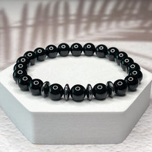 Load image into Gallery viewer, Masculine Energy -  Onyx &amp; Hematite 8mm Bead Bracelet
