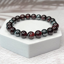 Load image into Gallery viewer, Energizing Harmony - Garnet &amp; Hematite 8mm Bead Bracelet
