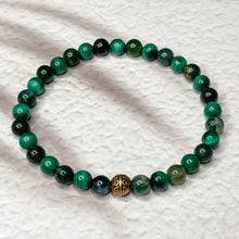 Load image into Gallery viewer, Wealth &amp; Prosperity - Moss Agate &amp; Malachite 6mm Bead bracelet
