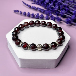 Passionate Energy - Garnet 8mm Bead Bracelet