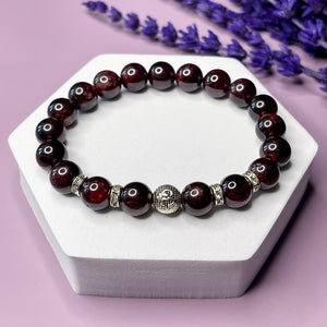 Passionate Energy - Garnet 8mm Bead Bracelet